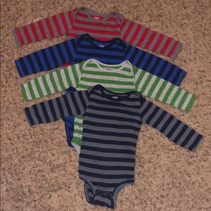 4 pack Carter’s long sleeve onsies